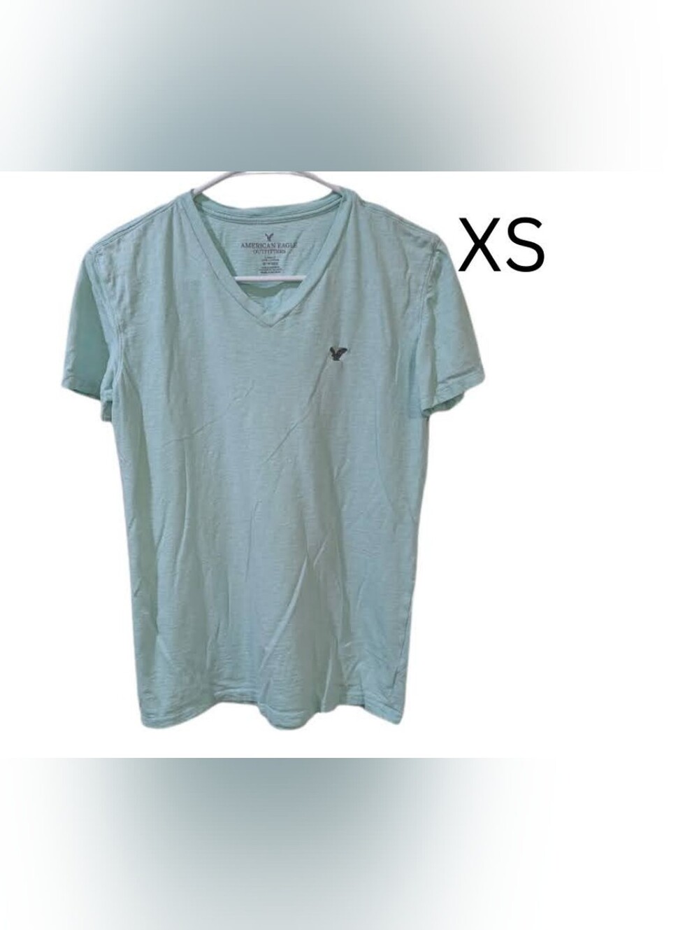 American Eagle Outfitters Light Blue V-Neck Tee